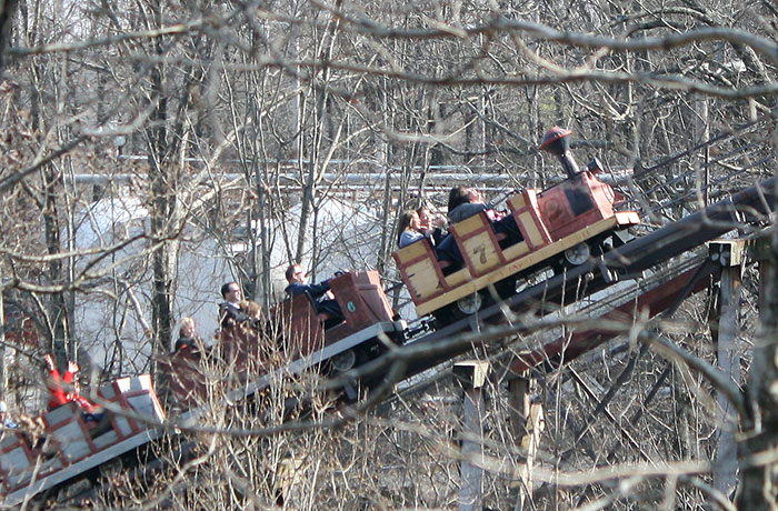 The Thunderation Roller Coaster at Silver Dollar City, Branson, Missouri