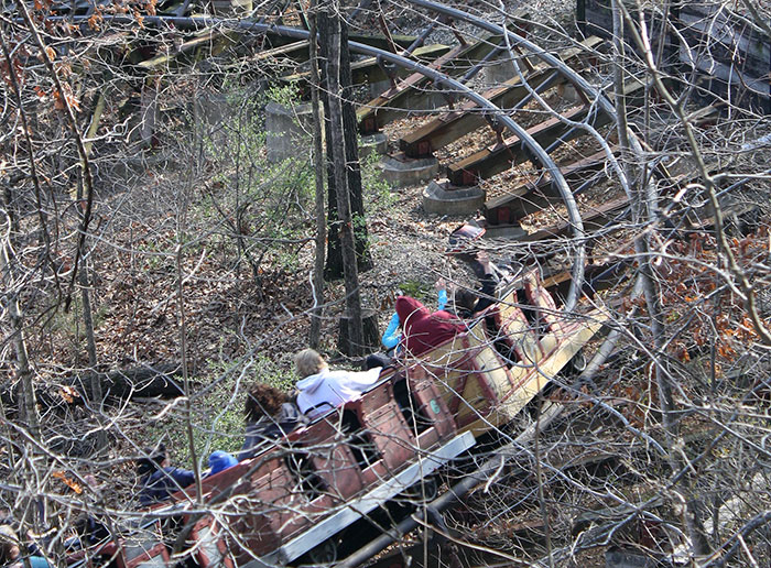 The Thunderation Roller Coaster at Silver Dollar City, Branson, Missouri