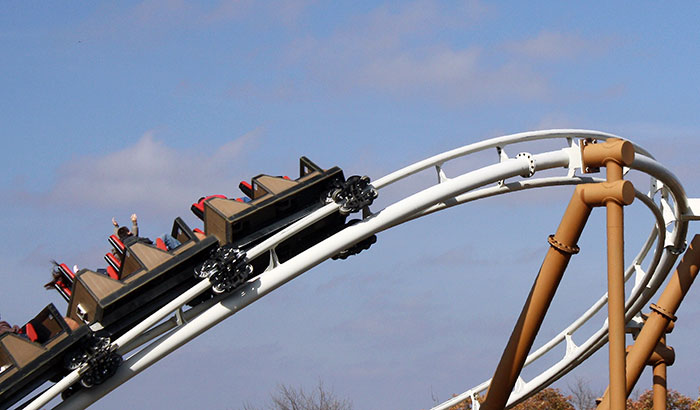 The Powder Keg Roller Coaster at Silver Dollar City, Branson, Missouri