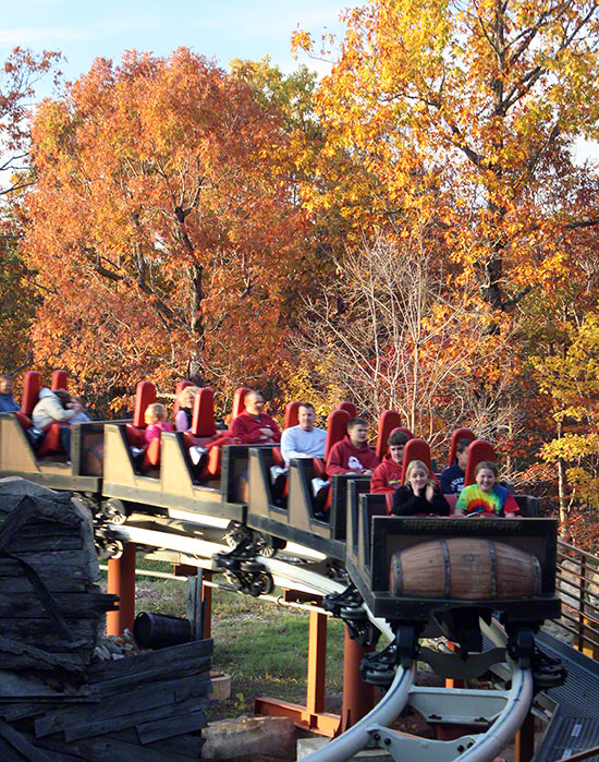 The Powder Keg Roller Coaster at Silver Dollar City, Branson, Missouri