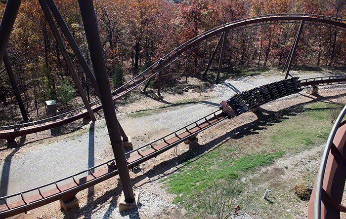 The Wildfire Roller Coaster at Silver Dollar City, Branson, Missouri