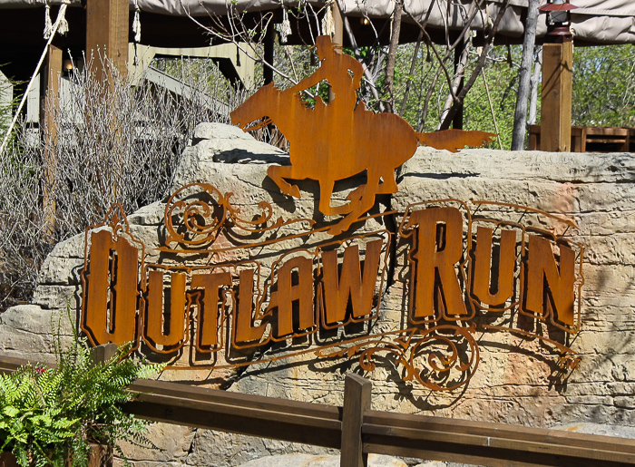 The new Outlaw Run Looping Wooden Coaster at Silver Dollar City, Branson, Missouri