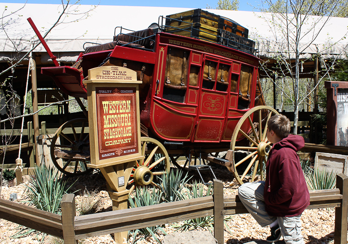 The new Outlaw Run Looping Wooden Coaster  at Silver Dollar City, Branson, Missouri