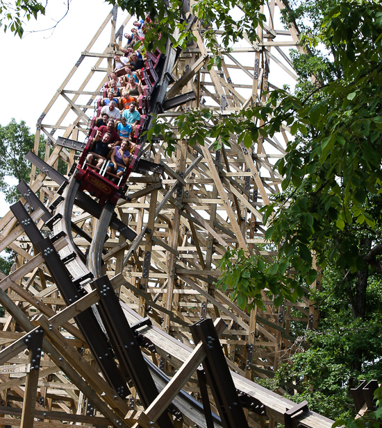 The Outlaw Run Roller Coaster at Silver Dollar City, Branson, Missouri