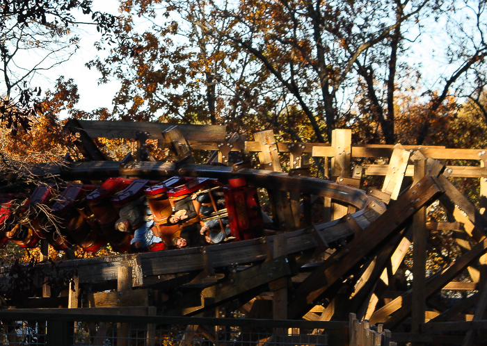 The Outlaw Run roller coaster at Silver Dollar City, Branson, Missouri