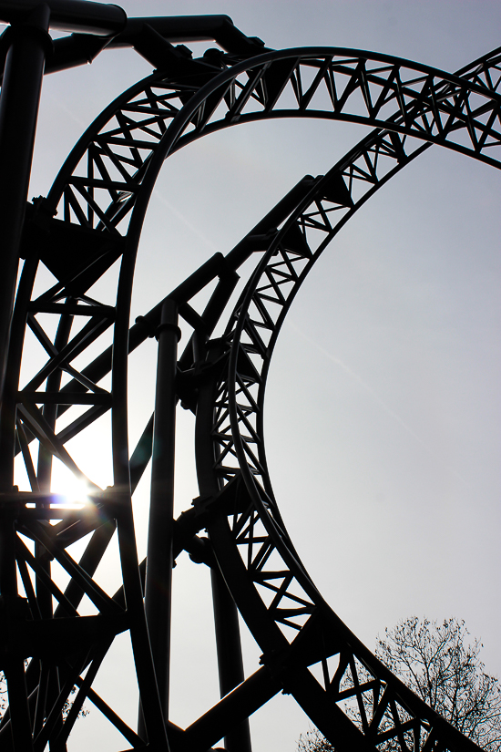 The New for 2018 Time Traveler Mack Launched Looping Spinning rollercoaster at Silver Dollar City, Branson, Missouri