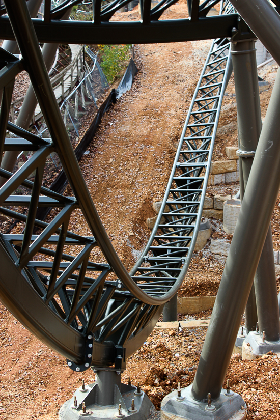 The New for 2018 Time Traveler Mack Launched Looping Spinning rollercoaster at Silver Dollar City, Branson, Missouri