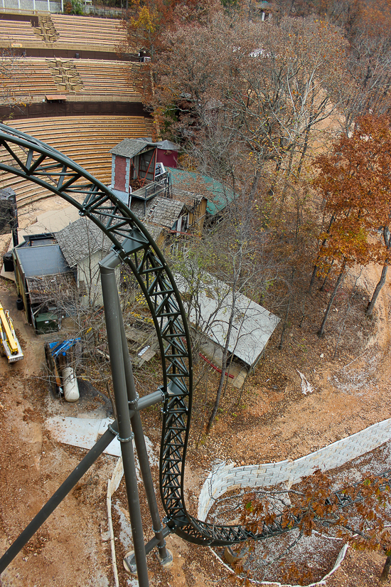 The New for 2018 Time Traveler Mack Launched Looping Spinning rollercoaster at Silver Dollar City, Branson, Missouri