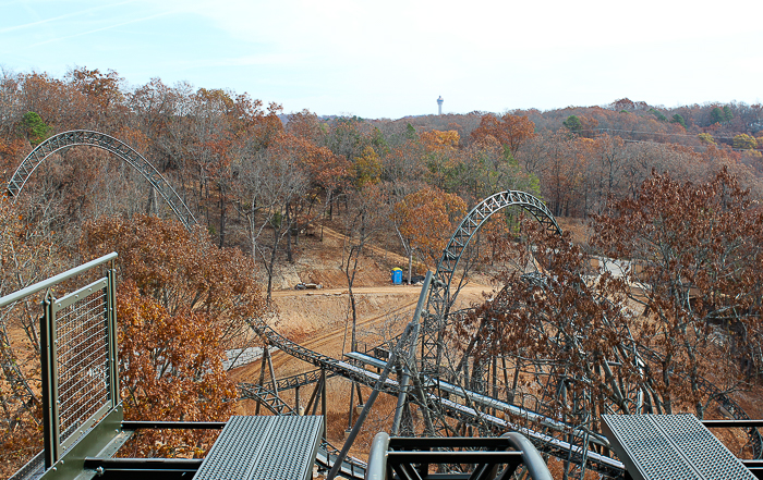 The New for 2018 Time Traveler Mack Launched Looping Spinning rollercoaster at Silver Dollar City, Branson, Missouri