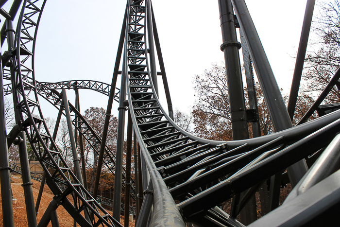 The New for 2018 Time Traveler Mack Launched Looping Spinning rollercoaster at Silver Dollar City, Branson, Missouri