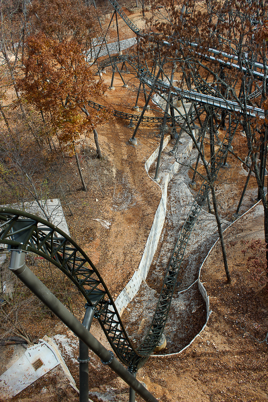 The New for 2018 Time Traveler Mack Launched Looping Spinning rollercoaster at Silver Dollar City, Branson, Missouri