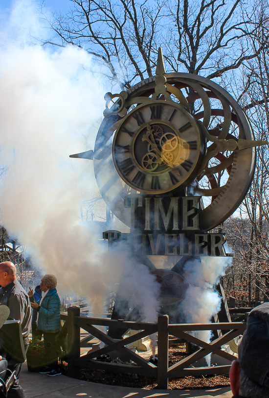 The Time Traveler; the tallest fastest steepest spinning roller coaster media preview at Silver Dollar City, Branson, Missouri