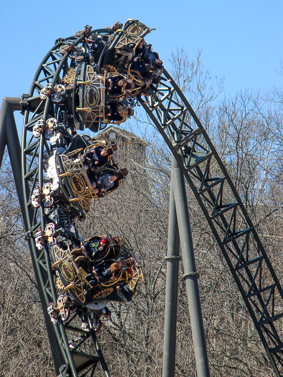 The Time Traveler; the tallest fastest steepest spinning roller coaster media preview at Silver Dollar City, Branson, Missouri