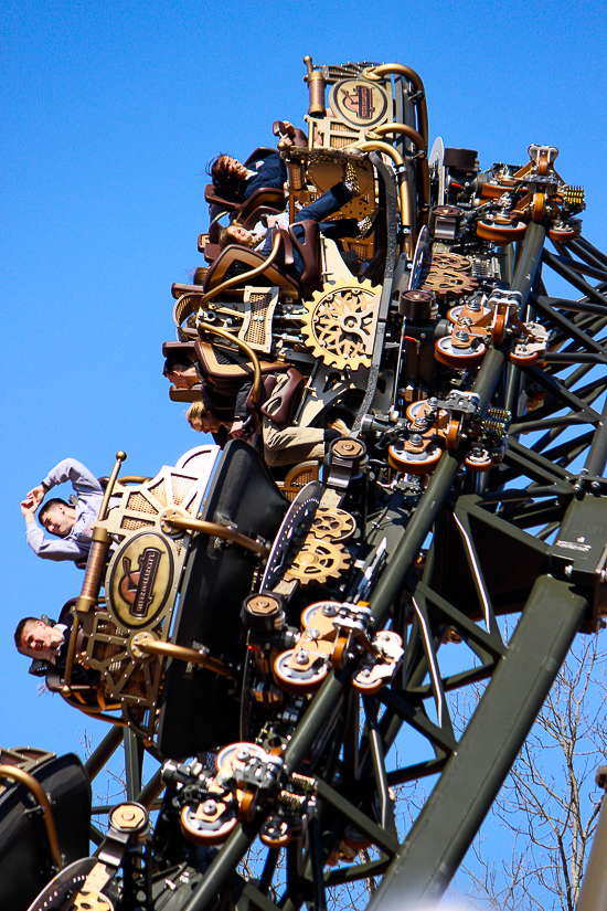 The Time Traveler; the tallest fastest steepest spinning roller coaster media preview at Silver Dollar City, Branson, Missouri