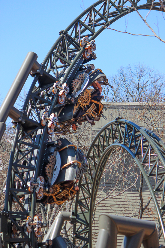 The Time Traveler; the tallest fastest steepest spinning roller coaster media preview at Silver Dollar City, Branson, Missouri