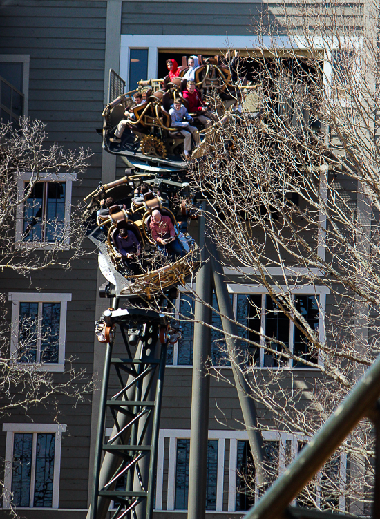 The Time Traveler; the tallest fastest steepest spinning roller coaster media preview at Silver Dollar City, Branson, Missouri