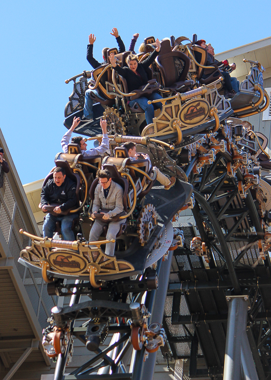 The Time Traveler; the tallest fastest steepest spinning roller coaster media preview at Silver Dollar City, Branson, Missouri