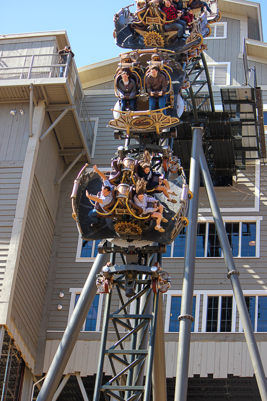 The Time Traveler; the tallest fastest steepest spinning roller coaster media preview at Silver Dollar City, Branson, Missouri