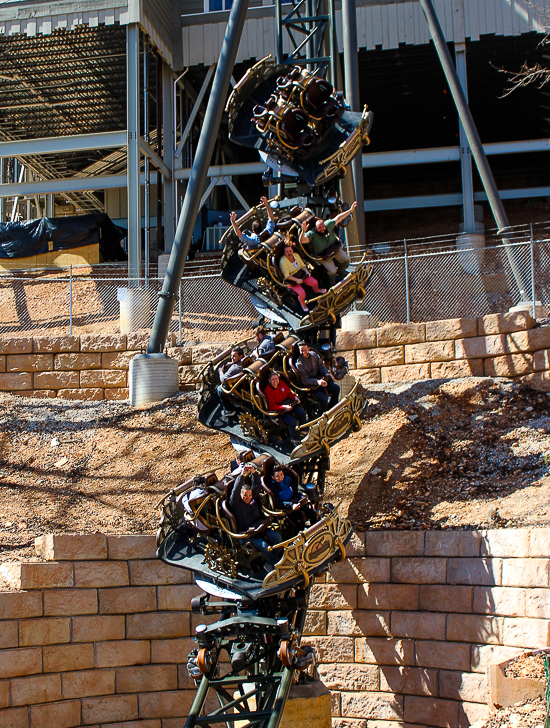 The Time Traveler; the tallest fastest steepest spinning roller coaster media preview at Silver Dollar City, Branson, Missouri