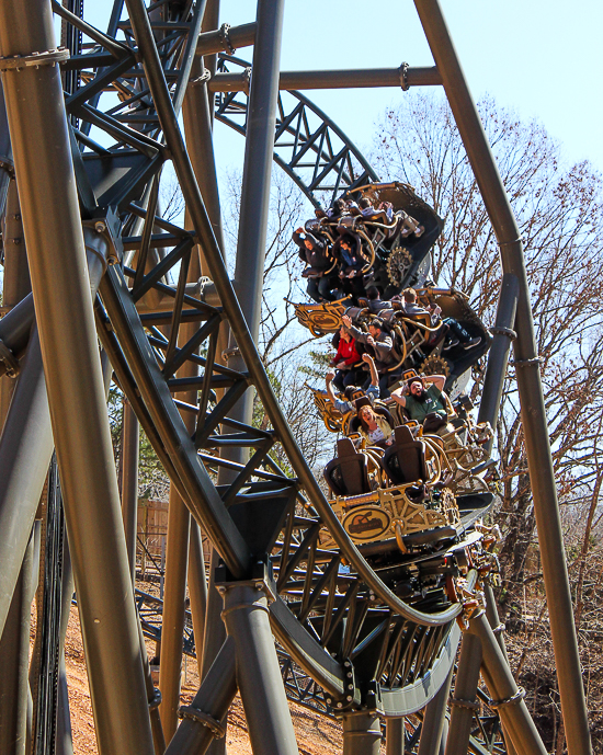 The Time Traveler; the tallest fastest steepest spinning roller coaster media preview at Silver Dollar City, Branson, Missouri