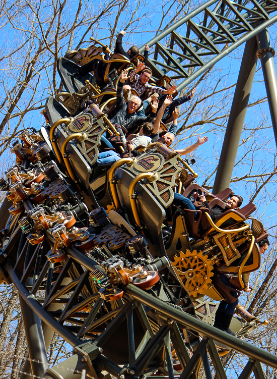 The Time Traveler; the tallest fastest steepest spinning roller coaster media preview at Silver Dollar City, Branson, Missouri