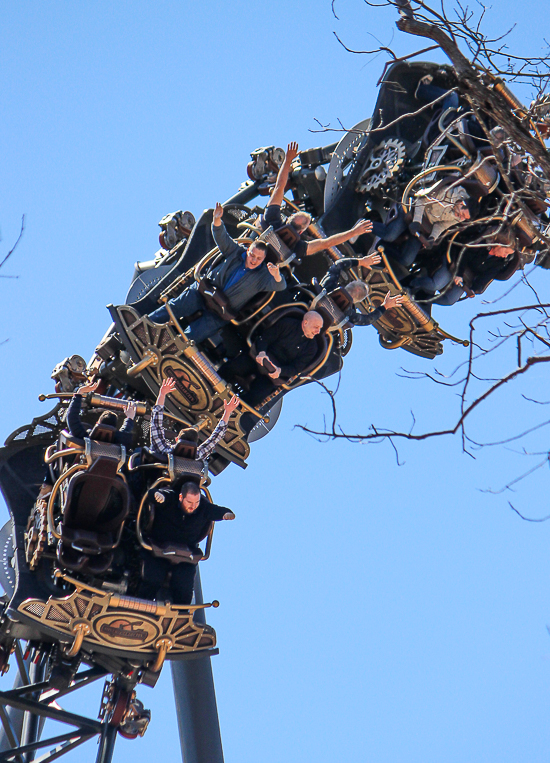 The Time Traveler; the tallest fastest steepest spinning roller coaster media preview at Silver Dollar City, Branson, Missouri