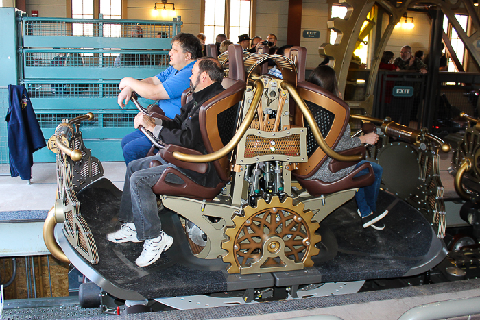 The Time Traveler; the tallest fastest steepest spinning roller coaster media preview at Silver Dollar City, Branson, Missouri