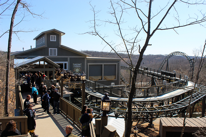 The Time Traveler; the tallest fastest steepest spinning roller coaster media preview at Silver Dollar City, Branson, Missouri