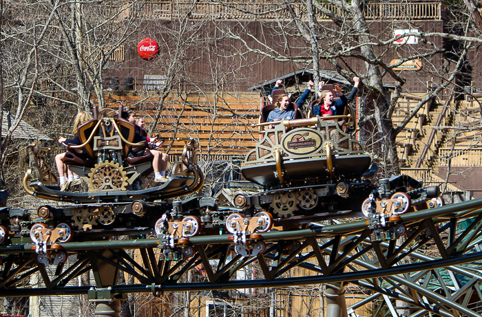 The Time Traveler; the tallest fastest steepest spinning roller coaster media preview at Silver Dollar City, Branson, Missouri