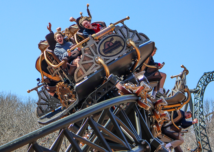 The Time Traveler; the tallest fastest steepest spinning roller coaster media preview at Silver Dollar City, Branson, Missouri