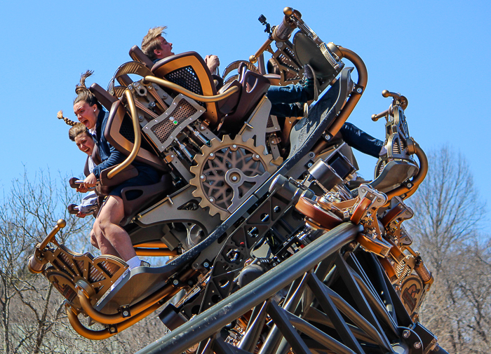 The Time Traveler; the tallest fastest steepest spinning roller coaster media preview at Silver Dollar City, Branson, Missouri