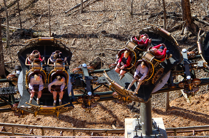 The Time Traveler; the tallest fastest steepest spinning roller coaster media preview at Silver Dollar City, Branson, Missouri