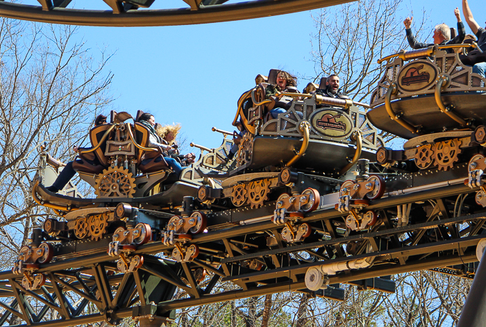 The Time Traveler; the tallest fastest steepest spinning roller coaster media preview at Silver Dollar City, Branson, Missouri