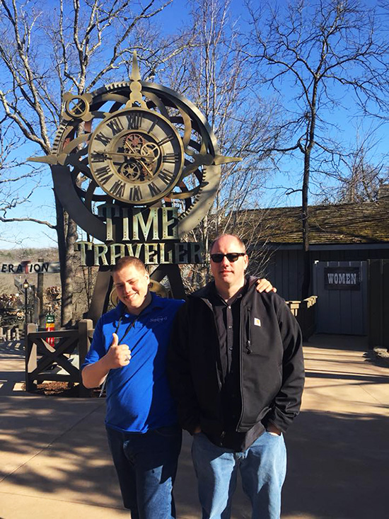 The Time Traveler; the tallest fastest steepest spinning roller coaster media preview at Silver Dollar City, Branson, Missouri