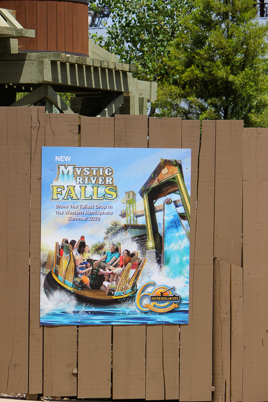 The New for 2020 Mystic River Falls at Silver Dollar City, Branson, Missouri