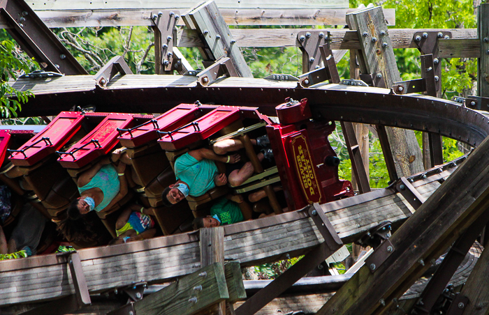 The Outlaw Run Rollercoaster at Silver Dollar City, Branson, Missouri