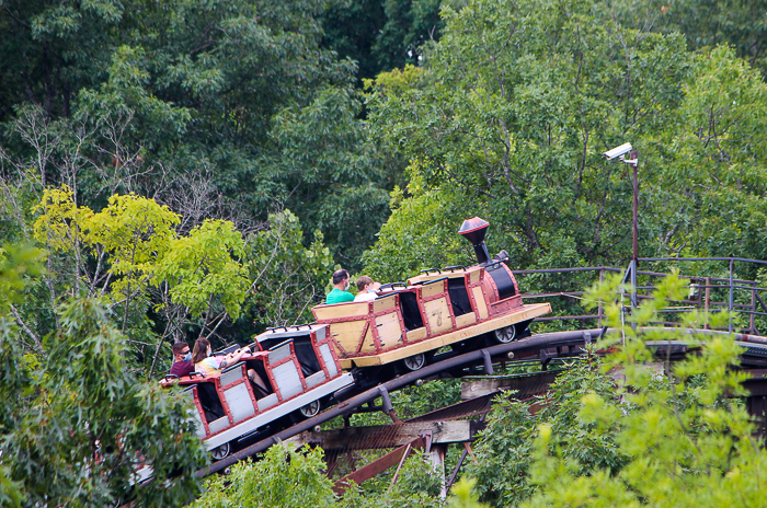 The Thunderation roller coaster at Silver Dollar City, Branson, Missouri