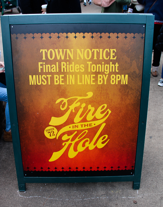 The final day of Fire in the Hole at Silver Dollar City, Branson, Missouri