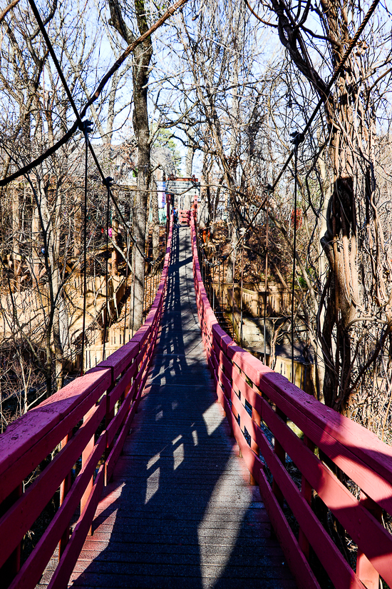 The Swinging Bridge at Silver Dollar City, Branson, Missouri