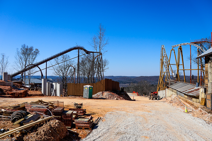 The New for 2027 roller coaster construction at Silver Dollar City, Branson, Missouri