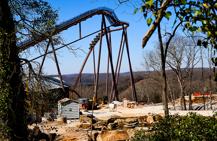 The New for 2027 roller coaster construction at Silver Dollar City, Branson, Missouri
