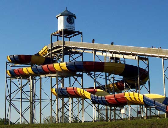 The Penguin's Blizzard River Raft Ride At Six Flags America, Largo, MD