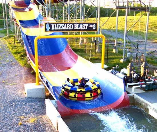 The Penguin's Blizzard River Raft Ride At Six Flags America, Largo, MD