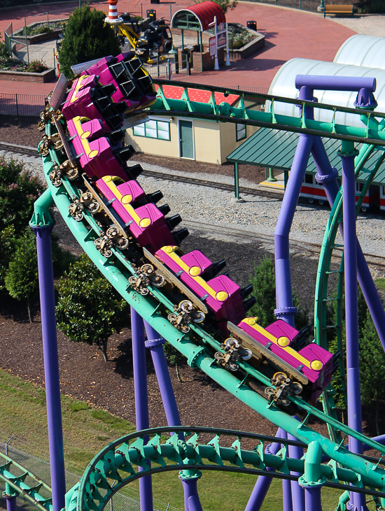 The Jokers Jinx roller coaster - The American Coaster Enthusiasts Coaster Con 41 at Six Flags America, Upper Marlboro, MD