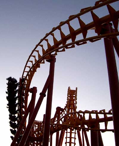 The Mind Eraser Rollercoaster At Six Flags America, Largo, MD