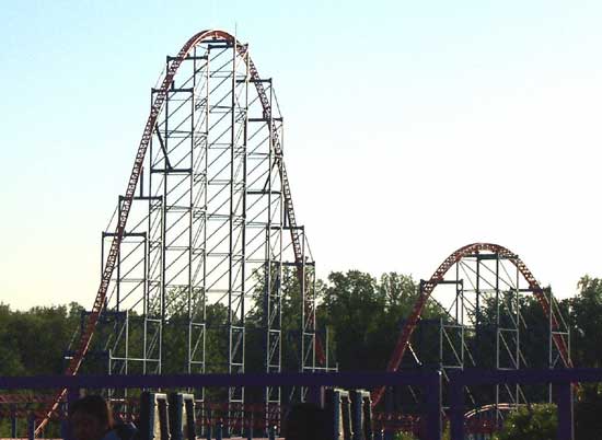 The Superman Ride Of Steel Rollercoaster At Six Flags America, Largo, MD