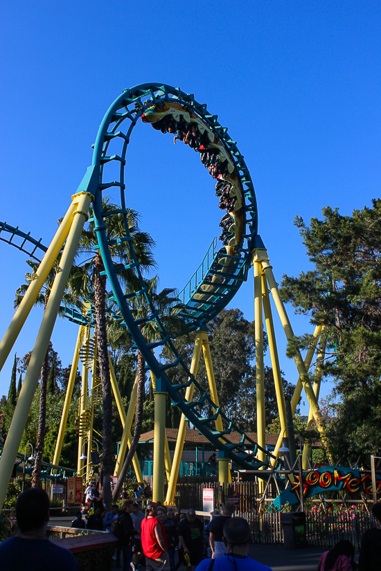 The Boomerang roller coaster at Six Flags Discovery Kingdom, Vallejo, California