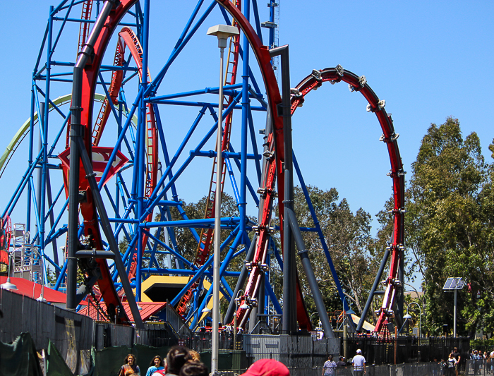 The Harley Quinn Crazy Coaster at Six Flags Discovery Kingdom, Vallejo, California