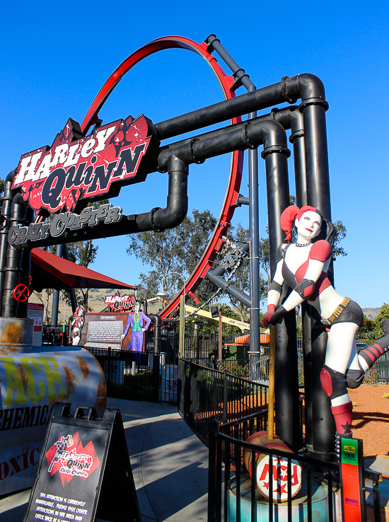 The Harley Quinn Crazy Coaster at Six Flags Discovery Kingdom, Vallejo, California