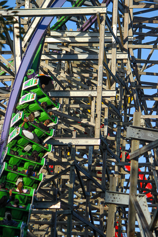 The Joker roller coaster at Six Flags Discovery Kingdom, Vallejo, California